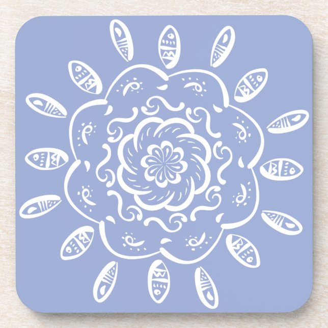 Blueberry Mandala Coaster (Front)