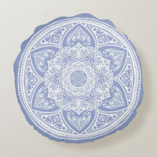 Blueberry Mandala Round Cushion