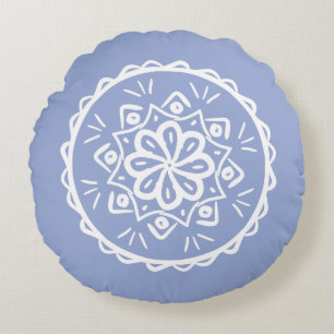 Blueberry Mandala Round Cushion