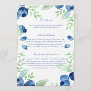 Blueberry Midsummer Rustic Berry Wedding Invitation