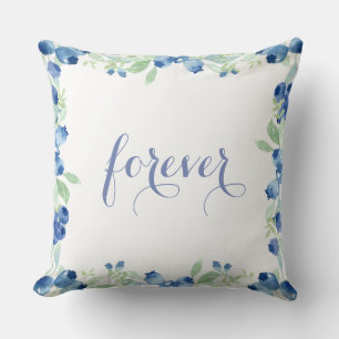 Blueberry Midsummer Rustic Wedding Forever Cushion