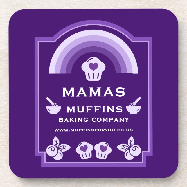 Blueberry Muffin Baker Coaster (Front)