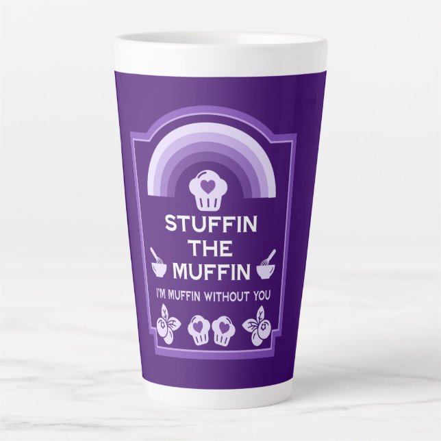 Blueberry Muffin Baker Latte Mug (Front)