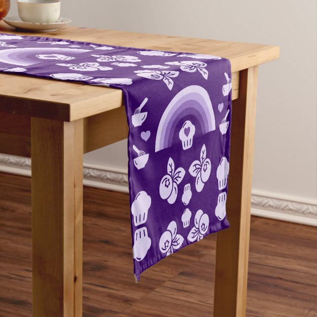 Blueberry Muffin Baker Short Table Runner (In Situ)