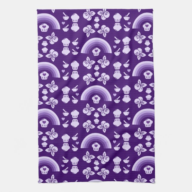 Blueberry Muffin Baker Tea Towel (Vertical)