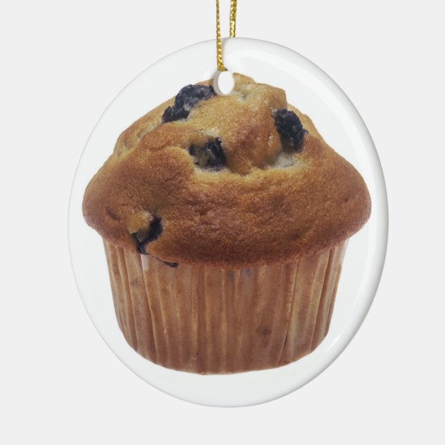 Blueberry Muffin Ceramic Ornament (Left)