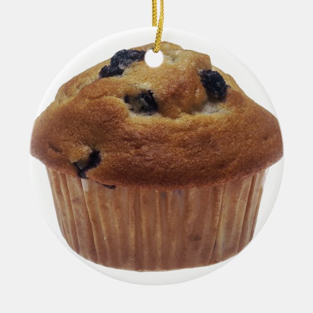 Blueberry Muffin Ceramic Tree Decoration (Front)