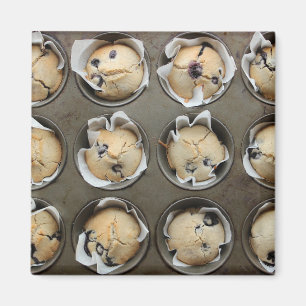 Blueberry Muffin pan kitchen baking cupcake Magnet