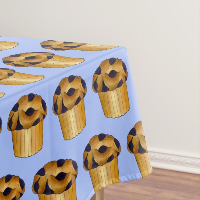 Blueberry Muffin Pastry Breakfast Brunch Tablecloth (In Situ)