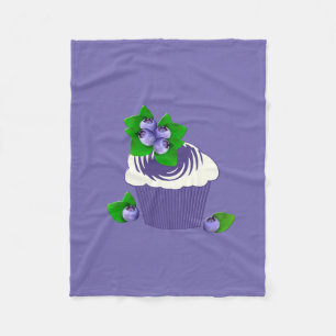 Blueberry Muffin Purple Fleece Blanket