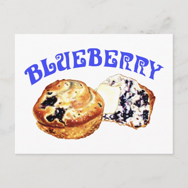 Blueberry Muffins Postcard (Front)