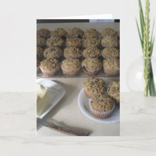 Blueberry Oatmeal Muffins Holiday Card