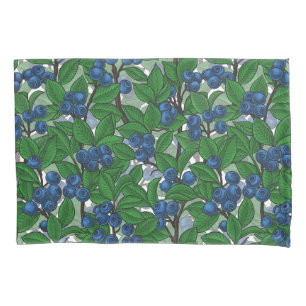 Blueberry on white pillowcase