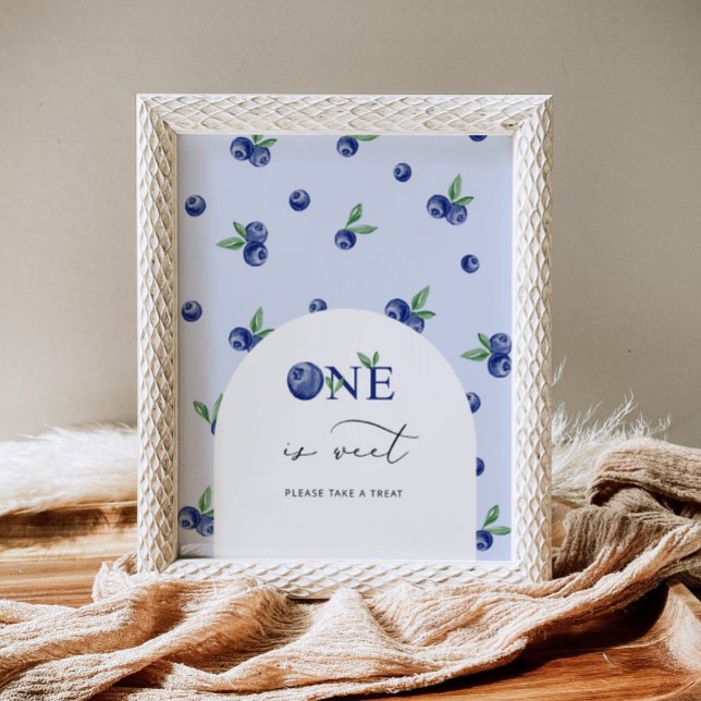 Blueberry one is sweet take a treat birthday poster (Creator Uploaded)