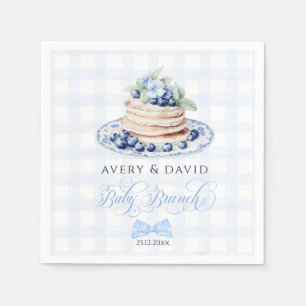 Blueberry Pancake Baby Brunch Baby Shower Boy  Napkin
