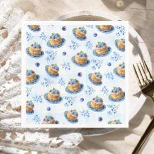 Blueberry Pancake Baby Brunch Baby Shower Napkin