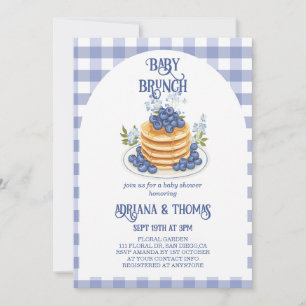 Blueberry Pancake Baby Brunch Shower Invitation