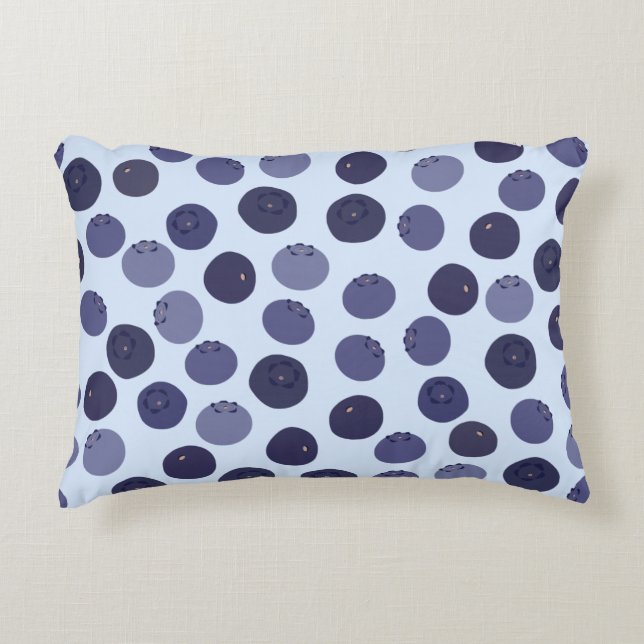 Blueberry Pattern Decorative Cushion (Front)