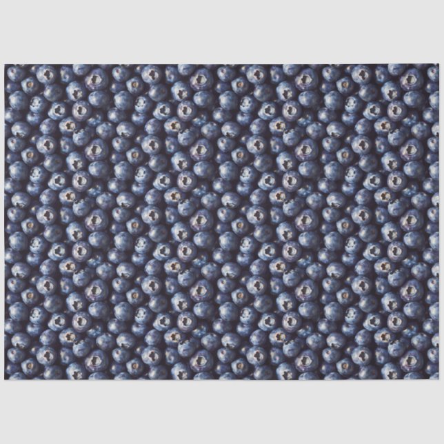 Blueberry Pattern Decoupage Tissue Paper (Front)