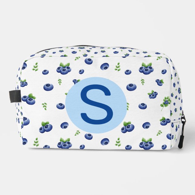 Blueberry Pattern Dopp Kit (Front)
