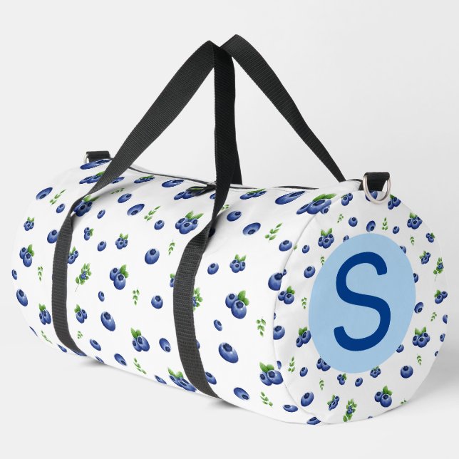Blueberry Pattern Duffle Bag (Left Corner)