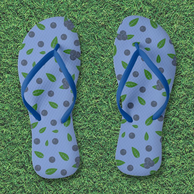 Blueberry pattern Flip Flops (Blueberry Flip Flops)