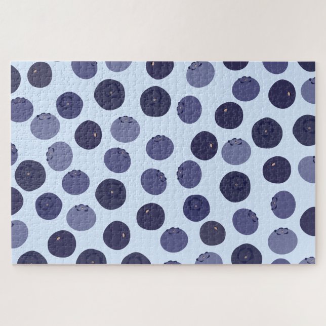 Blueberry Pattern Jigsaw Puzzle (Horizontal)