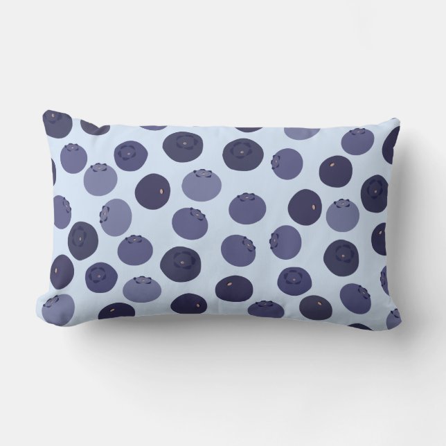 Blueberry Pattern Lumbar Cushion (Front)