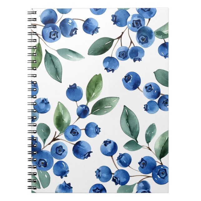 Blueberry pattern notebook (Front)
