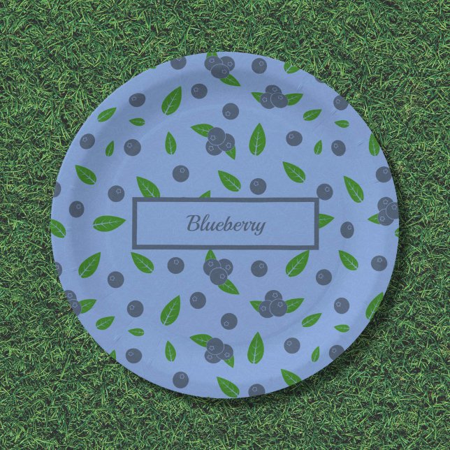 Blueberry pattern Paper Plates (Blueberry pattern Paper Plates)