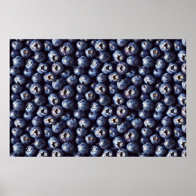 Blueberry Pattern Poster (Front)