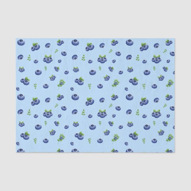 Blueberry Pattern Tissue Paper (Front)