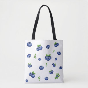 Blueberry Pattern Tote Bag