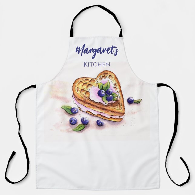 Blueberry Personalised Baker Apron  (Front)