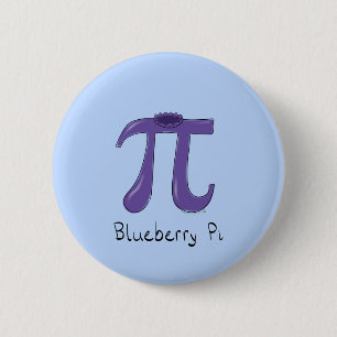 Blueberry Pi Cute Math Pi Day Button Pin