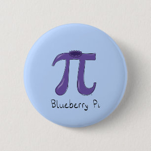 Blueberry Pi Cute Math Pi Day Button Pin