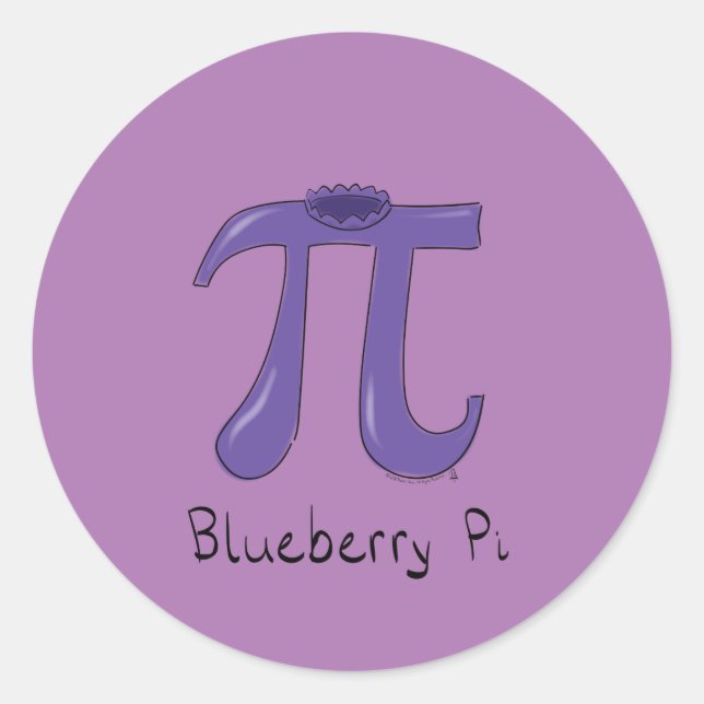 Blueberry Pi Cute Math Pi Day Stickers (Front)