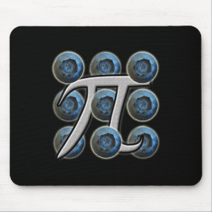 Blueberry Pi Or Pie - Food Graphic Art Pi Day  Mouse Pad