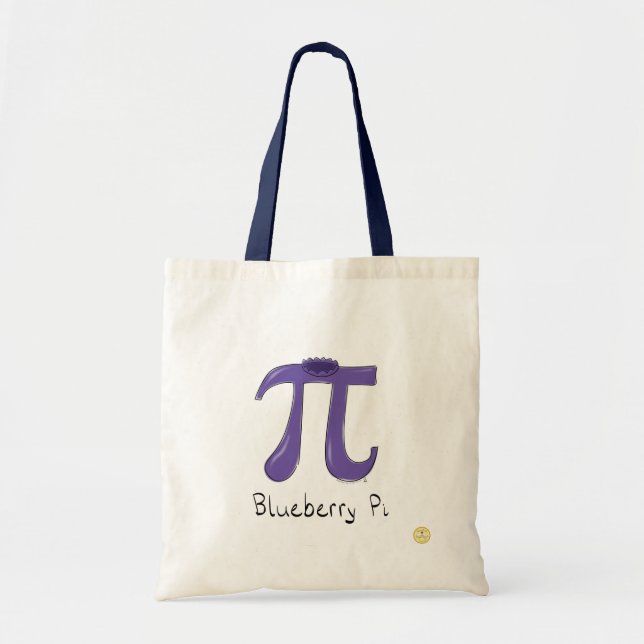 Blueberry Pi Symbol Cute Math Teacher Tote Bag (Front)