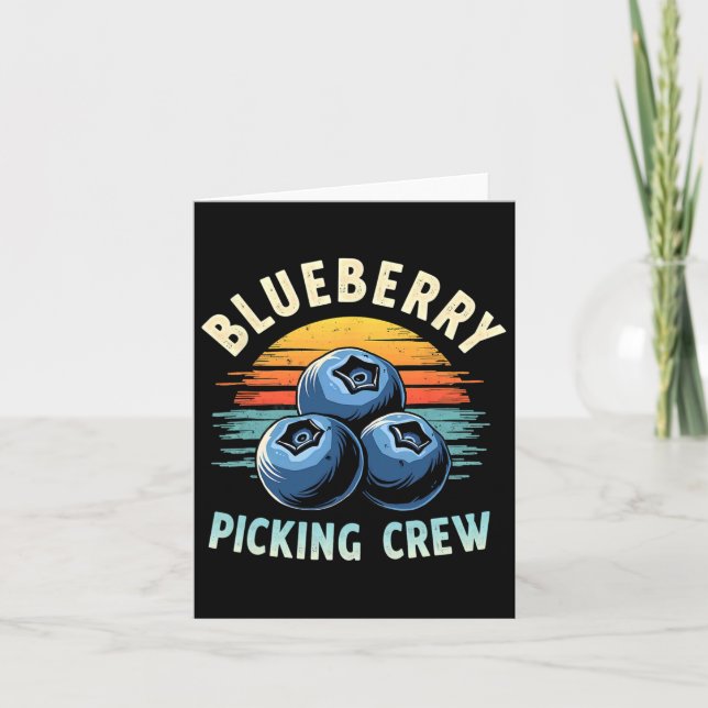 Blueberry Picking Crew Farmer Farming  Card (Front)