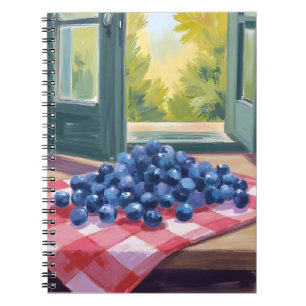 Blueberry Picking Fruit Watercolor Blueberries Notebook