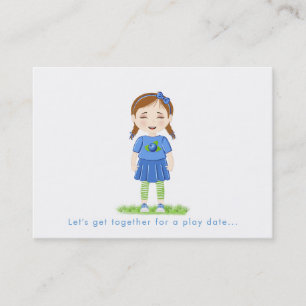 Blueberry Play Date Calling Card