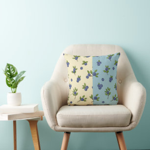Blueberry Repeat Pattern – Pastel Vibe Cushion