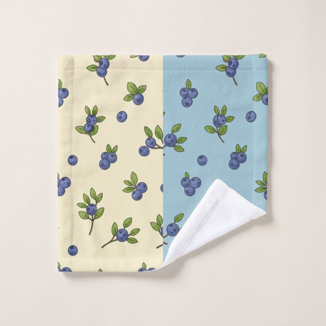 Blueberry Repeat Pattern – Pastel Vibe Wash Cloth (Wash Cloth)