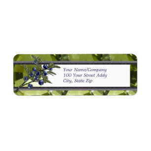 Blueberry Return Address Label