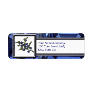 Blueberry Return Address Label