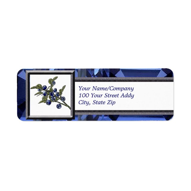 Blueberry Return Address Label (Front)