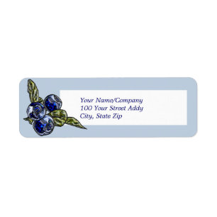 Blueberry Return Address Label