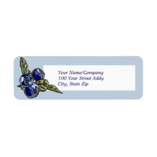 Blueberry Return Address Label