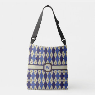 Blueberry Scone Argyle All-Over-Print Bag